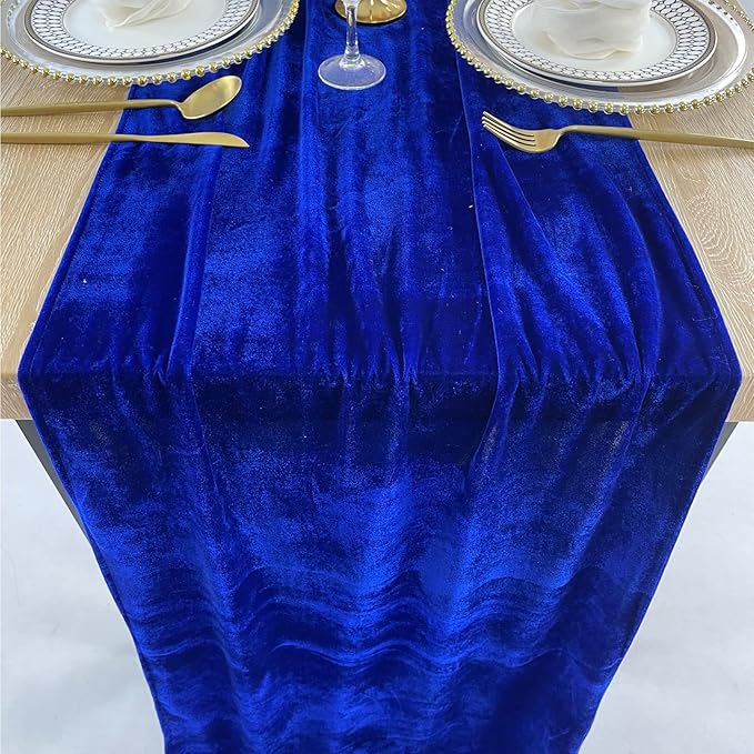 Luxurious Velvet Table Runner, 10ft Wedding Reception Decorations, 20x120inch - Image 5