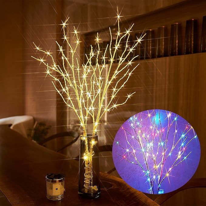 Birchlitland Lighted Birch Branch ​Battery Operated by Birchlitland