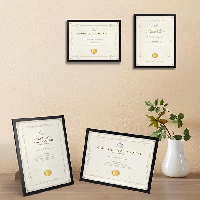 Rempry 8.5 x 11 Picture Frame Set of 16, Certificate Frames 8.5 by 11, Tabletop - Image 7