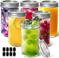 ComSaf 12 oz Mason Jars with Lids 6 Pcs, Regular Mouth Canning Jars with Seal by ComSaf