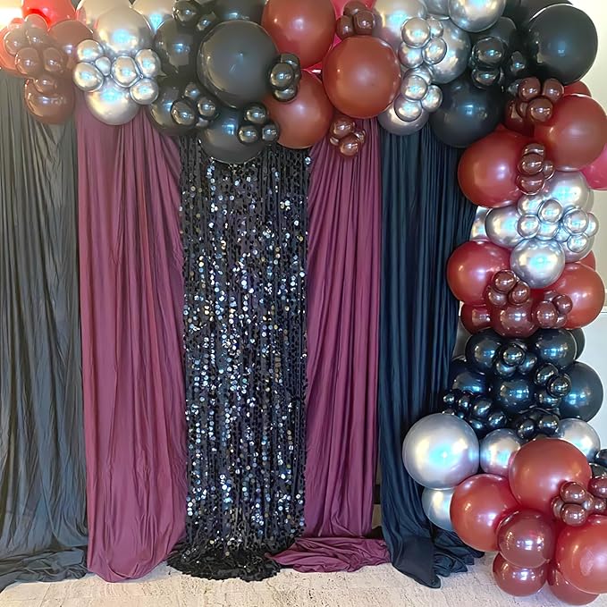 Black Sequin Backdrop Curtains 4ftx8ft Halloween Glitter Backdrop Drapes Big - Image 6