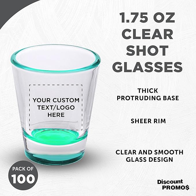 Custom Shot Glasses 1.75 oz. Set of 100, Personalized Bulk Pack - Image 3