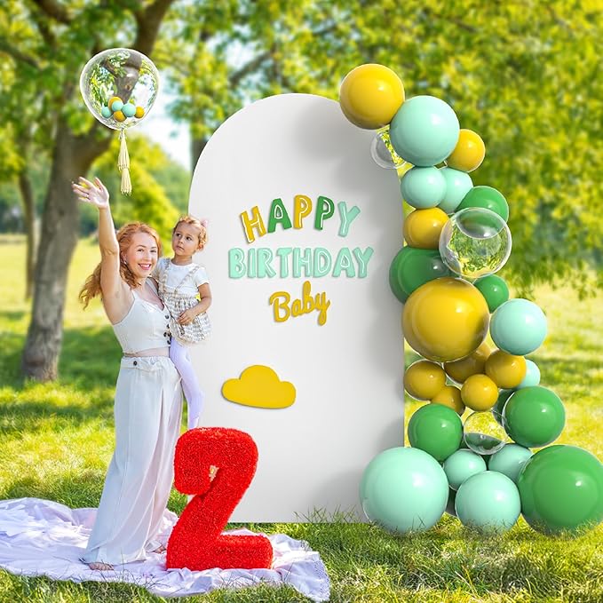 Arch Backdrop Stand Cover 5Ft White Thick Spandex Fabric Arch Backdrop Cover - Image 4