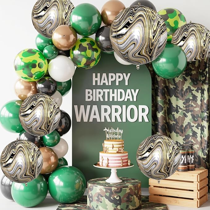 6 Pcs Black Gold and White Balloons, Saxuxu Black and Gold Balloons, 22 Inch - Image 8