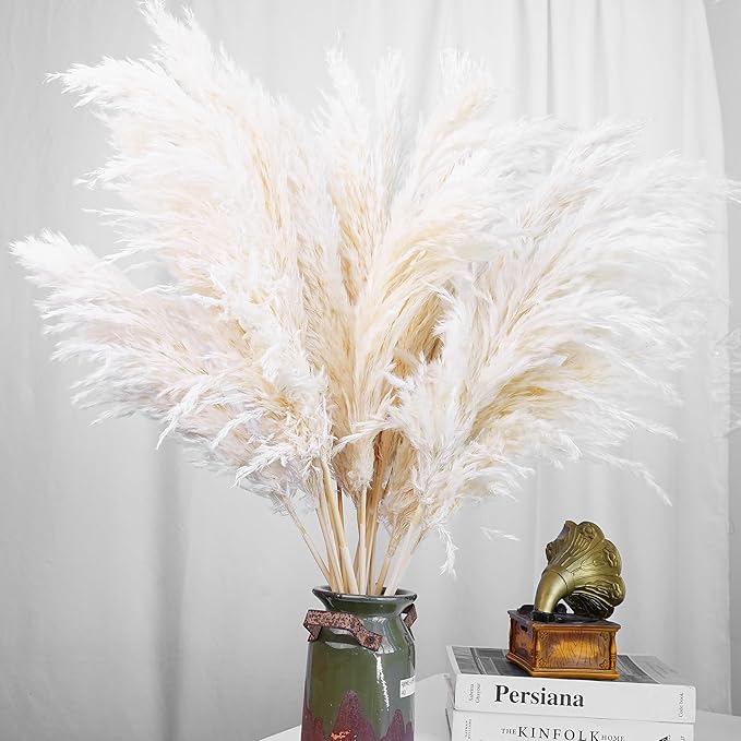 20 PCS Dried Flower, 30-inch Tall Nature Pampas Grass Bouquet Decor - Image 6
