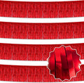 4 Pack 10 Ft Red Foil Fringe Garland Metallic Streamers Tinsel Banner Wall by LANTIANCHEN