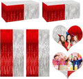 4P Metallic Foil Fringe Tinsel Table Skirts by FENGNIAN