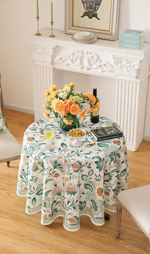 patdrea Designer Green French Table Cloth - Image 8
