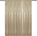 Champagne Gold Sequin Backdrop Curtains 8FTx8FT 1 Panel Sparkly Background by HMQIANG