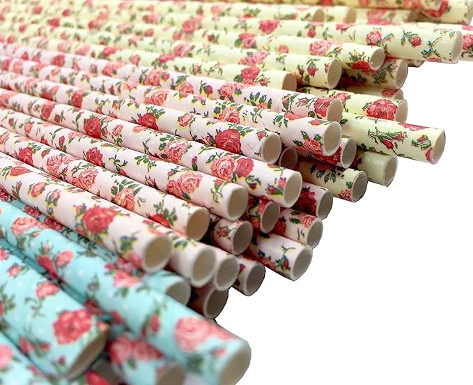 75-Pack Eco-Friendly Biodegradable Paper Straws by JPACO