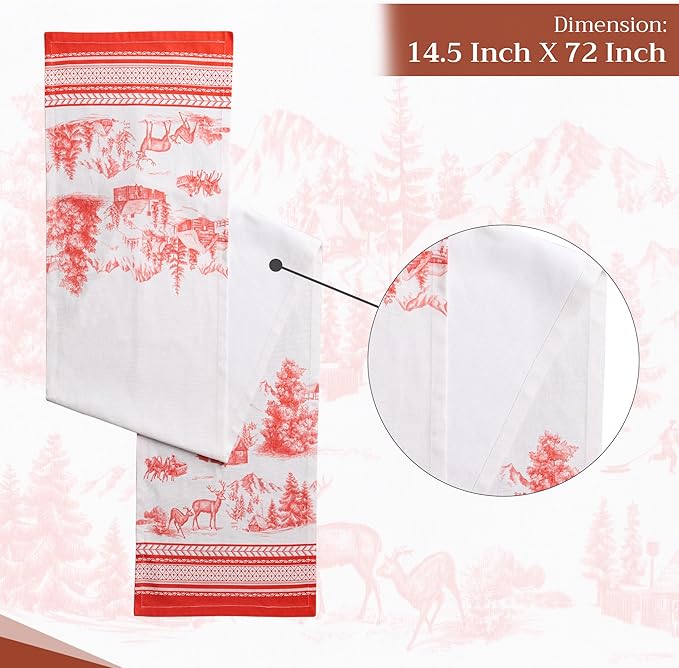Maison d' Hermine Table Runner 100% Cotton Single Layer Table Runners 72 inches - Image 4