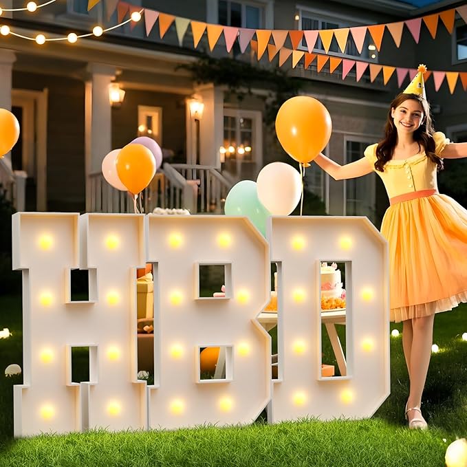imprsv 3FT Block Marquee Letters Light Up Letters - Image 5