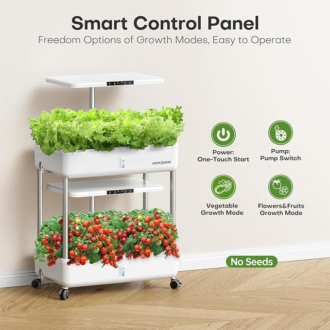 Ahopegarden Hydroponics Growing System Indoor Garden, 44 Pods Plant Herb Garden - Image 3
