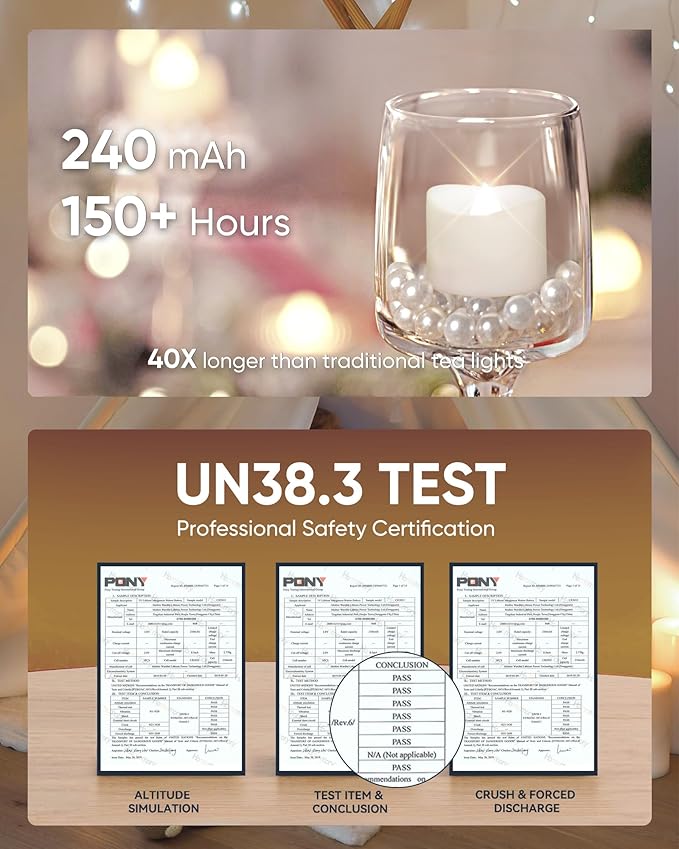 Homemory Timer Tea Lights Candles Battery Operated, 6H Timer Built-in, Auto On - Image 6