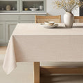 MIULEE Ivory Linen Tablecloth 60x120 Inch Rectangle Table Cloth Waterproof by MIULEE