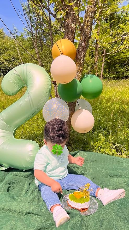 Big 40 Inch Sage Green 2 Number Balloon Birthday Decoration, 2026 Oliver Green - Image 8