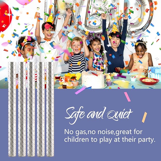 BATTIFE 21Pack Confetti Wands, Colorful Confetti Shoots Poppers, Tissue Paper - Image 3