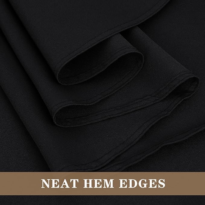 Fitable 8 Pack Black Table Cloths 120 Inch Round - Image 4