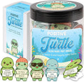 Positive Turtle Jar – 60 Funny Emotional Support Affirmation Cards, Sea Turtle by KATINAT