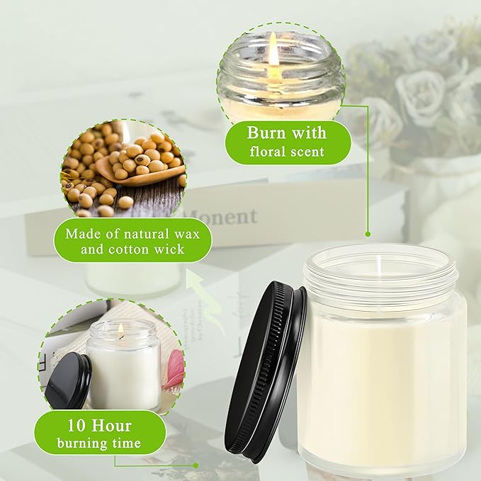 ACITHGL 36 Pcs 4oz Mini Mason Jar Candles Small Scented Candles Bulk - Image 5