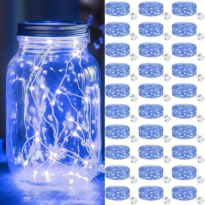 kolpop 30 Pack LED Fairy Lights Battery Operated, Mini Twinkle String Lights by kolpop