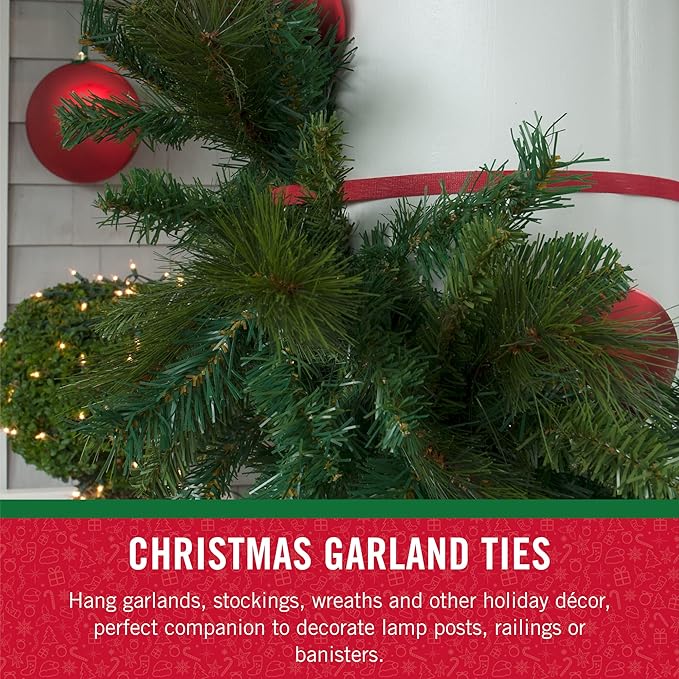 VELCRO Brand Holiday Garland Ties or Cable Straps | Hang Garlands, Lights or - Image 5