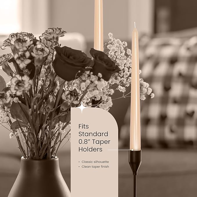 Leor & Lair Beige Taper Candles - Image 3