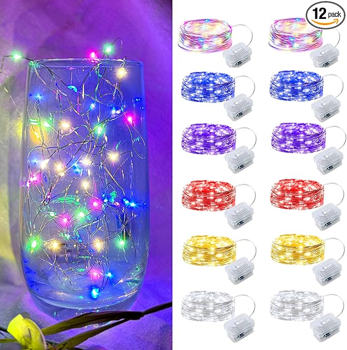 12 Pack Led Fairy Lights by Yooumoga