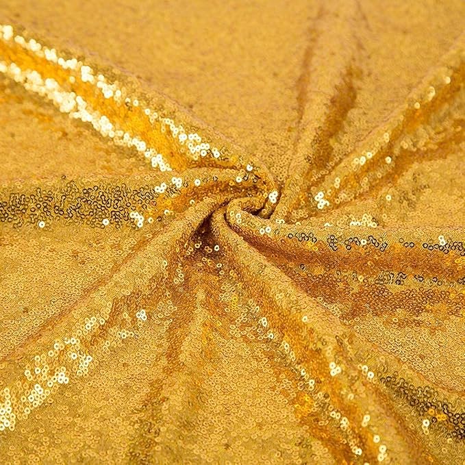Gold Sequin Backdrop Curtains 4 Panels 2FTx8FT Glitter Gold Drapes Photo - Image 6