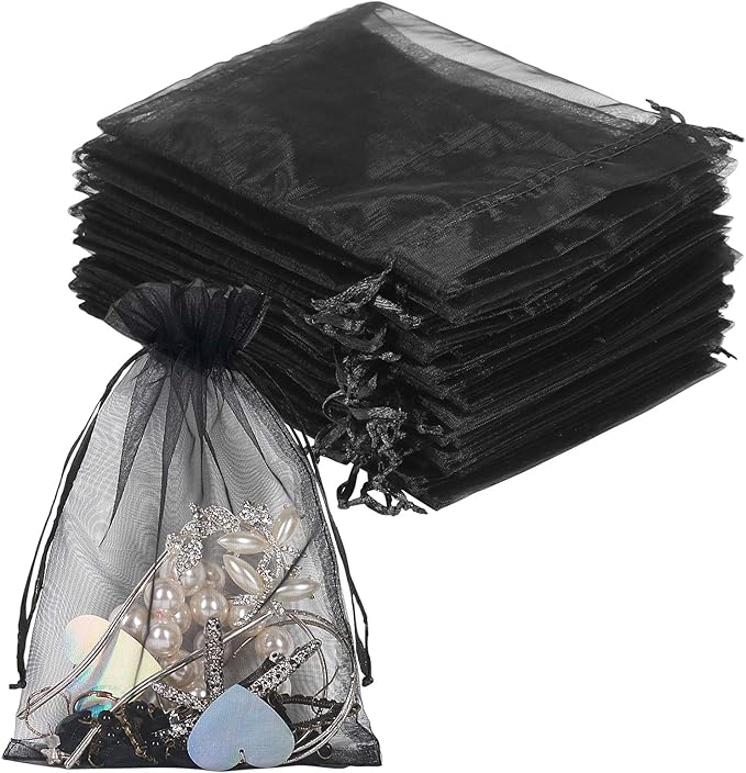 YQL Black Organza Bags by YQL