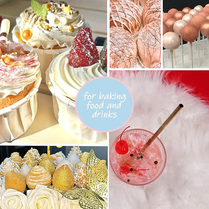 Edible Glitter for Cakes Drinks Luster Dust Set - Image 3