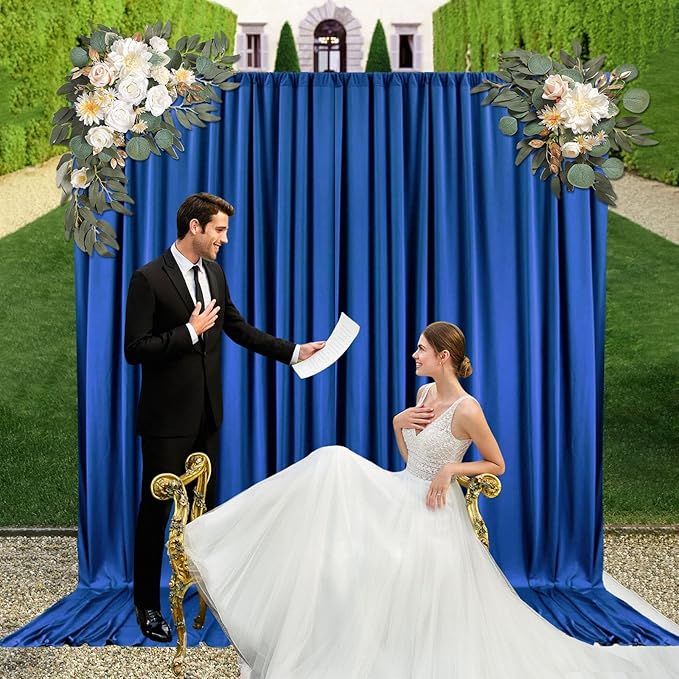 10ft x 10ft Royal Blue Backdrop Curtains - Image 5