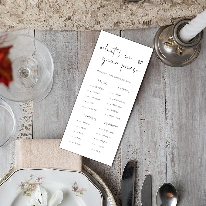 Bridal Shower Games, What's in Your Purse, Wedding Shower Games - Image 4