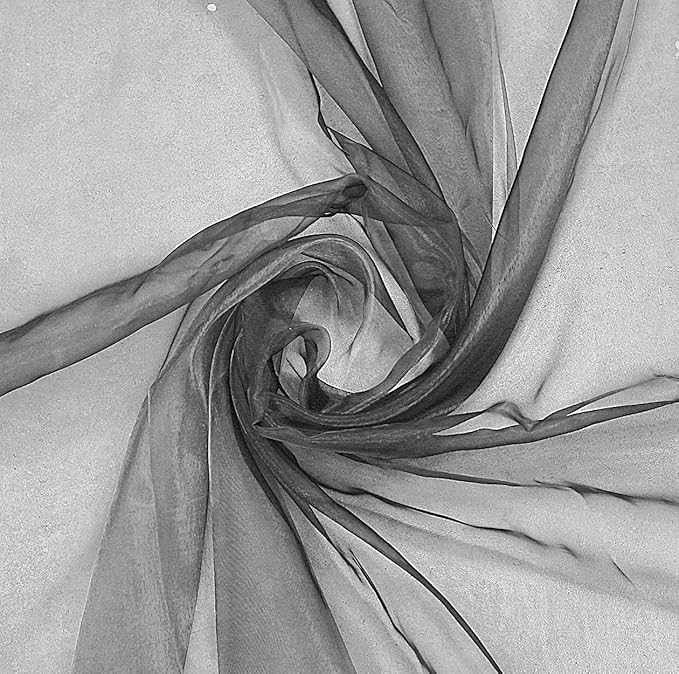 VDS Silver Gray Organza Fabric, 10 Yards Continuous, 45” Wide, Wedding Party by VDS