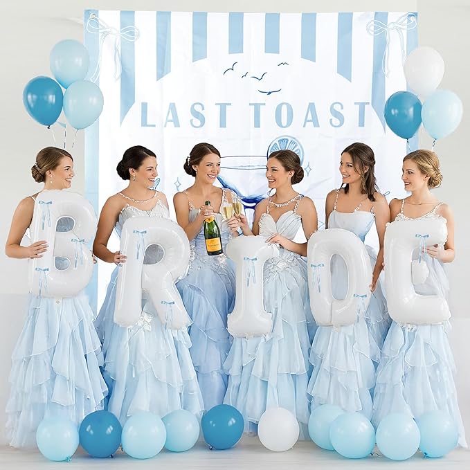 Last Toast on the Coast Bachelorette Decorations Blue bridal shower Balloon - Image 2