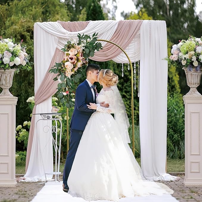 Wedding Arch Backdrop Stand 6.6FT Gold Wedding Balloon Arched Backdrop Stand - Image 6