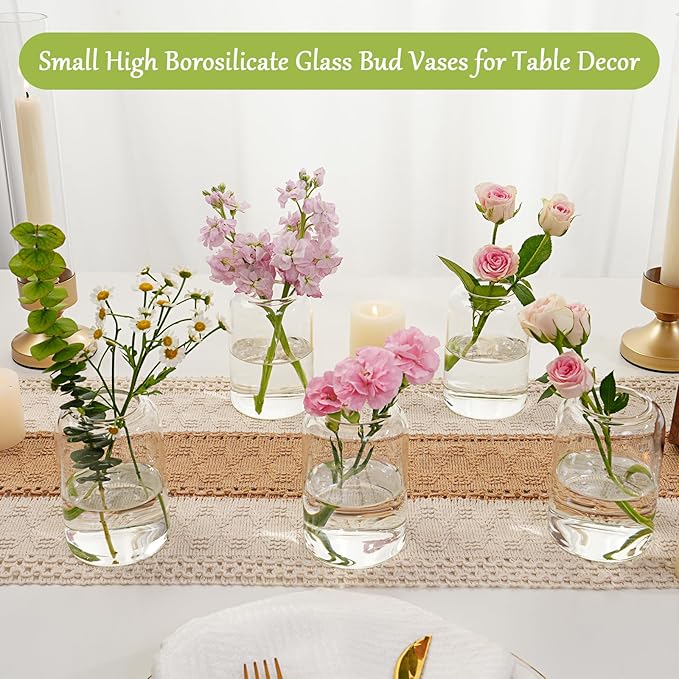 Small Glass Flower Vases - Image 7