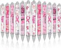 24 Pcs Breast Cancer Awareness Gift Pen Pink Ribbon Black Ink Ballpoint Writing by Humyoun