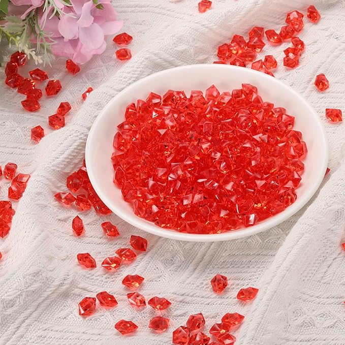 uxcell 1000pcs Fake Ice Rocks, Dazzling Clear Resin Crushed Ice Sparkling Fake - Image 4