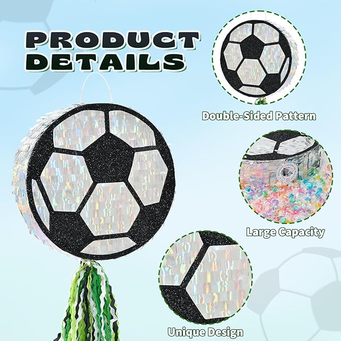 WERNNSAI Soccer Ball Piñata-Soccer Party decoration Piñata - Image 4