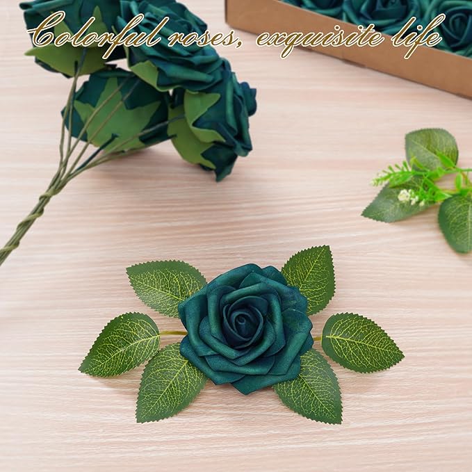 BLEUM CADE 16Pcs Artificial Flowers Fake Roses - Image 2