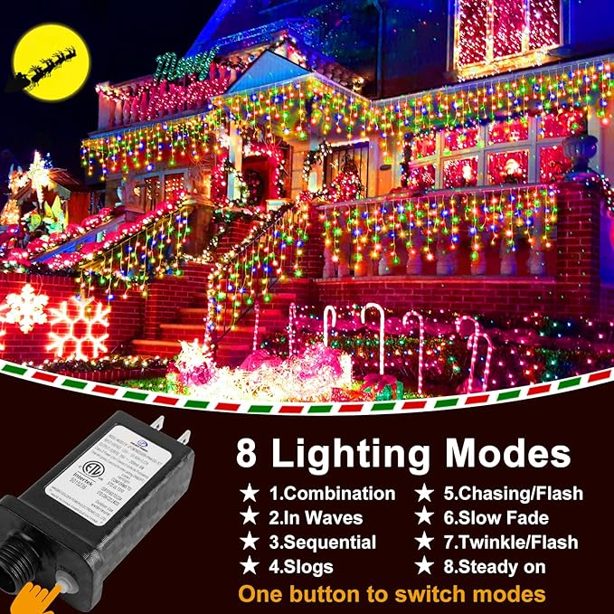KNONEW 99ft 960 LED Christmas Lights Outdoor Decorations - Image 2