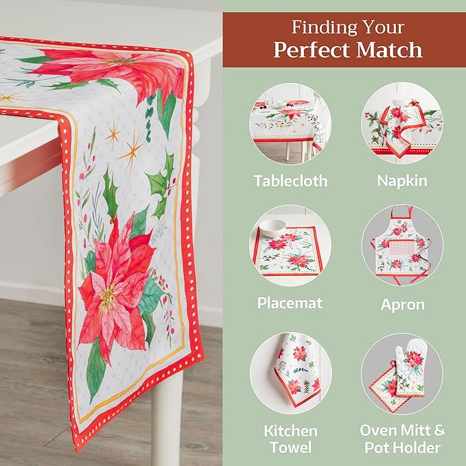 Maison d' Hermine Table Runner 100% Cotton Double Layer Table Runners 108 - Image 6