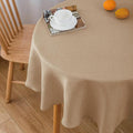 NLMUVW 36 Inch Round Table Cloth, Burlap Linen Tablecloth Textured Water by NLMUVW