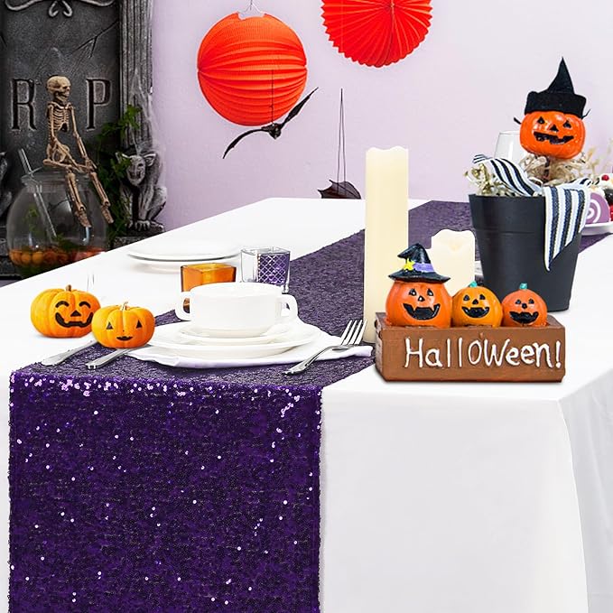 Eternal Beauty Purple Table Runner - Image 2