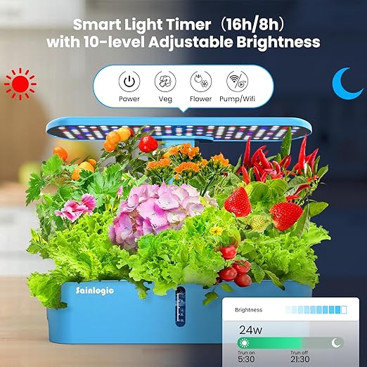 Sainlogic Hydroponics Growing System Kit, 12 Pods Watering Planter, Smart - Image 6