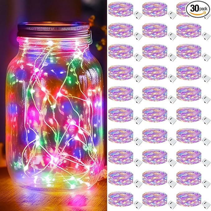 kolpop 30 Pack LED Fairy Lights Battery Operated, Mini Twinkle String Lights by kolpop