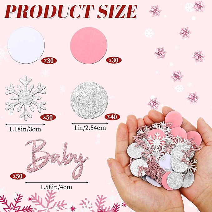 MARFOREVER Winter Baby Shower Table Confetti - Image 2