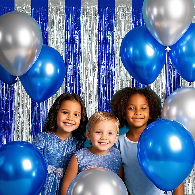 BEISHIDA 2Pcs Blue Silver Door Streamers Congrats Grade 2025 Decoration - Image 3