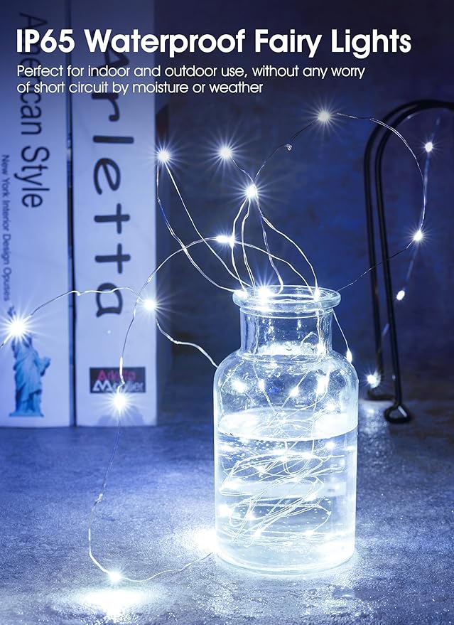 Minetom 6 Pack Fairy Lights Battery Operated String Lights - 7ft 20 LED - Image 4
